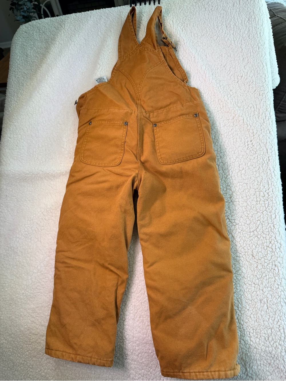 Carhartt Kids Caramel Duck Canvas Bib Overalls - Picture 4 of 10